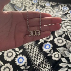 “333 Angle Number “ sliver necklace !